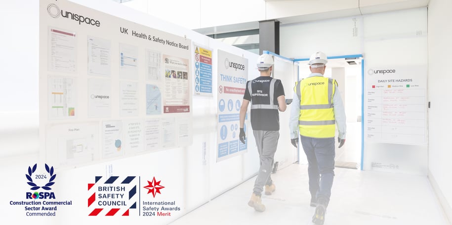 Unispace in EMEA awarded both a 'RoSPA' and 'International Safety Award' for our commitment to health and safety excellence.